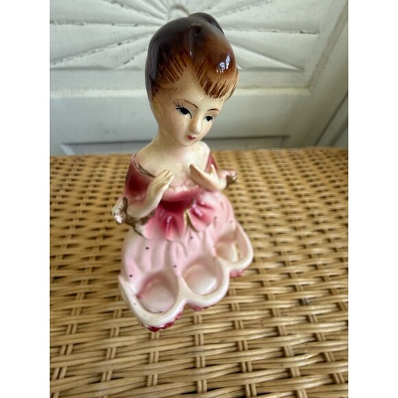 Vintage 50's Chadwicks Pink Victorian Lady Vanity Lipstick Holder - Picture 2 of 9